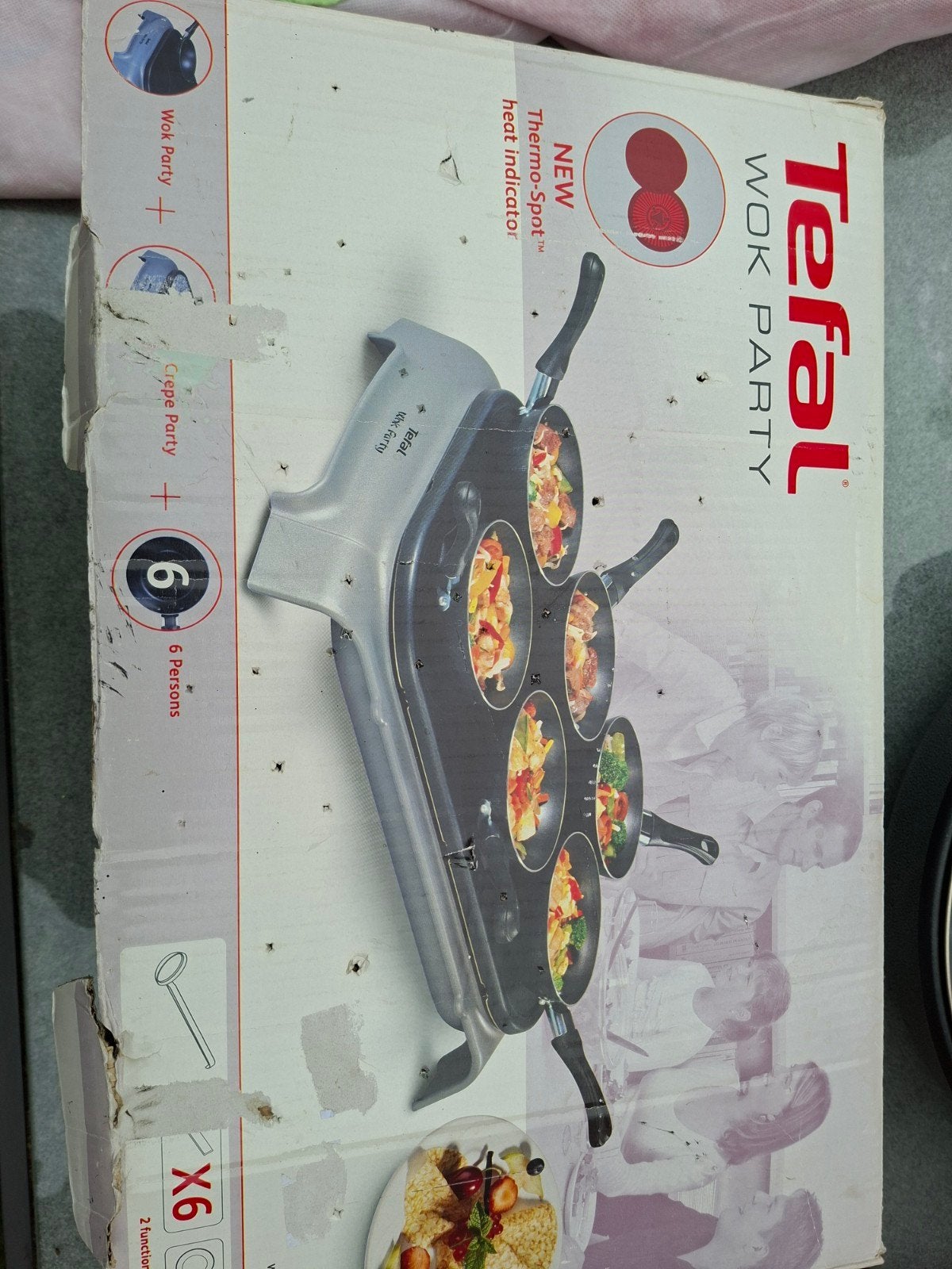 Tefal wok party/crep party, Ophalen of Verzenden, Zo goed als nieuw
