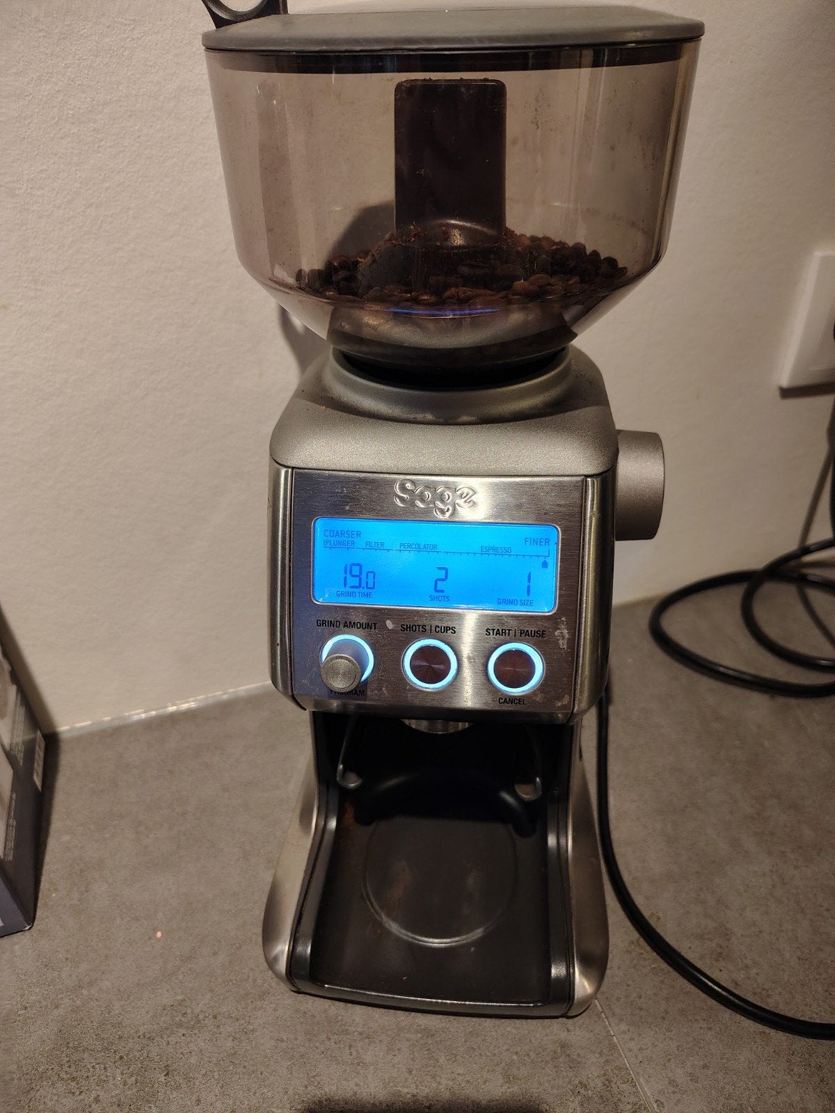 Sage Smart Grinder Pro Koffiemolen, Gebruikt, Overige modellen, 10 kopjes of meer, Koffiebonen