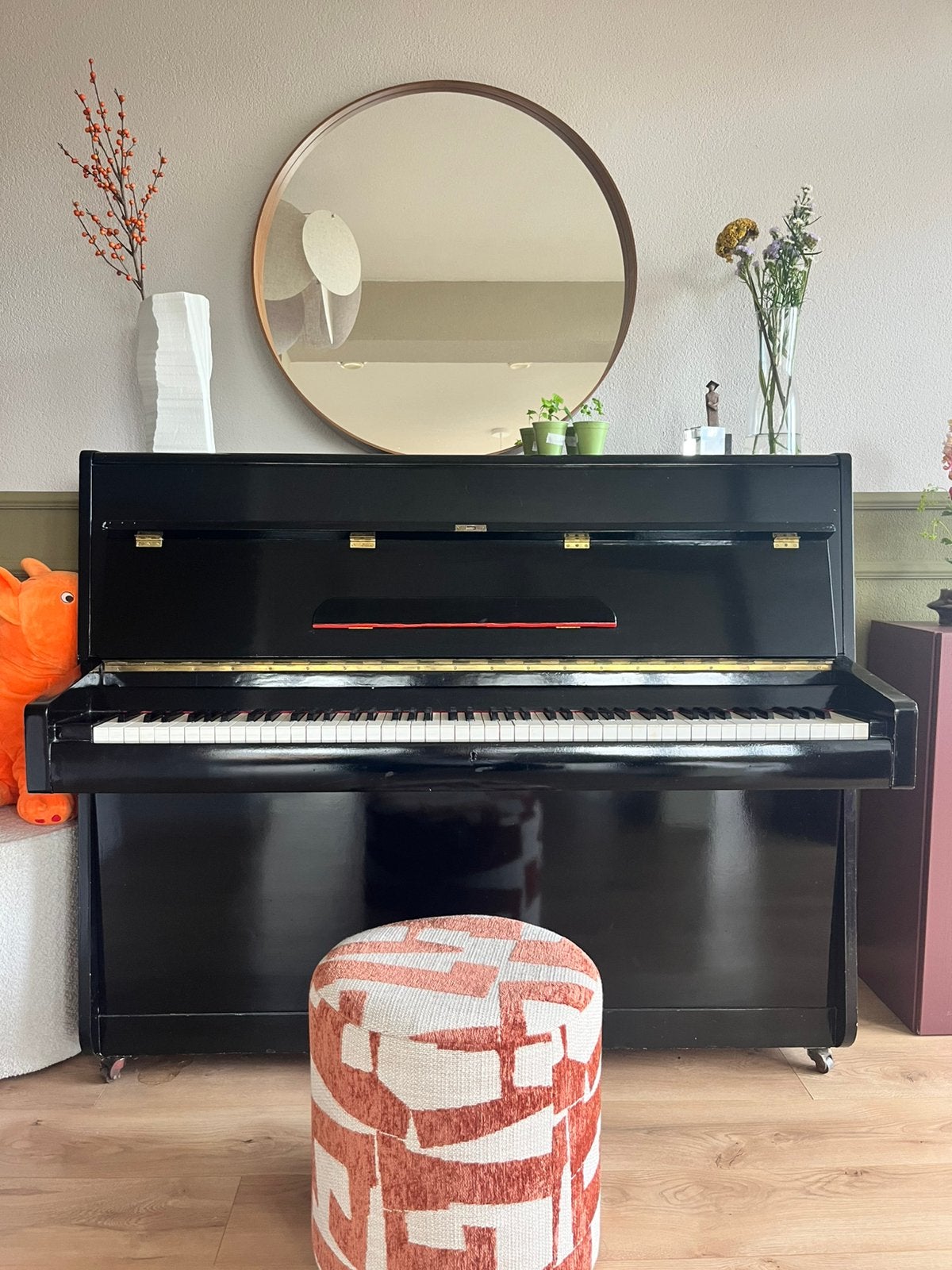 Zwarte piano te koop, Muziek en Instrumenten, Ophalen, Gebruikt, Zwart, Piano
