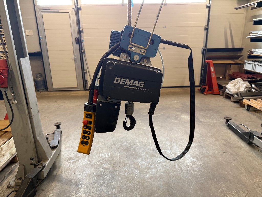 Demag elektrische kettingtakel 1000kg + elektrische loopkat, Ophalen, Gebruikt, Elektrisch
