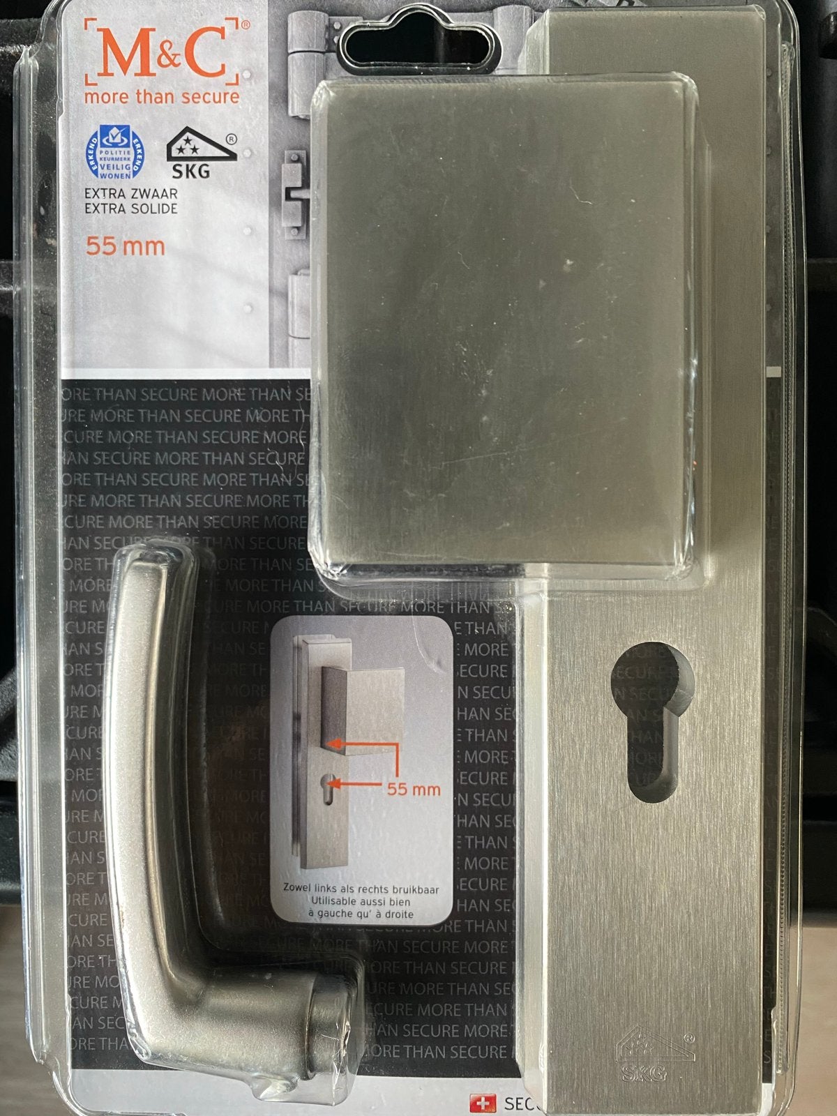 M&C Deurkruk met Veiligheidsbeslag 55mm - Extra Solide