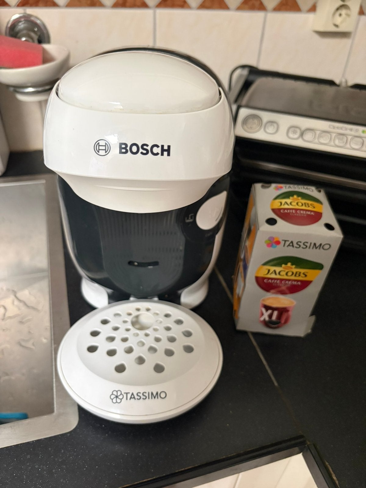 Bosch Tassimo, Witgoed en Apparatuur, Koffiezetapparaten, 1 kopje, Ophalen of Verzenden, Zo goed als nieuw, Koffiemachine