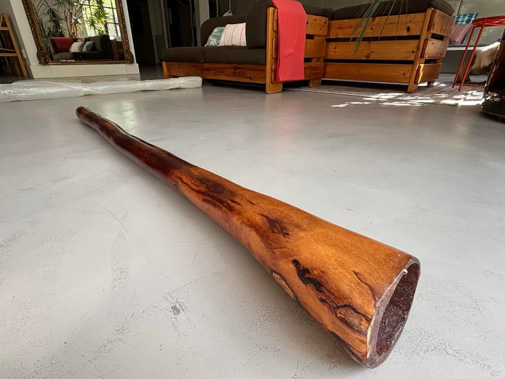 Authentiek handgemaakt Australisch Didgeridoo Eucalyptus, Muziek en Instrumenten, Blaasinstrumenten | Didgeridoos, Ophalen, Zo goed als nieuw