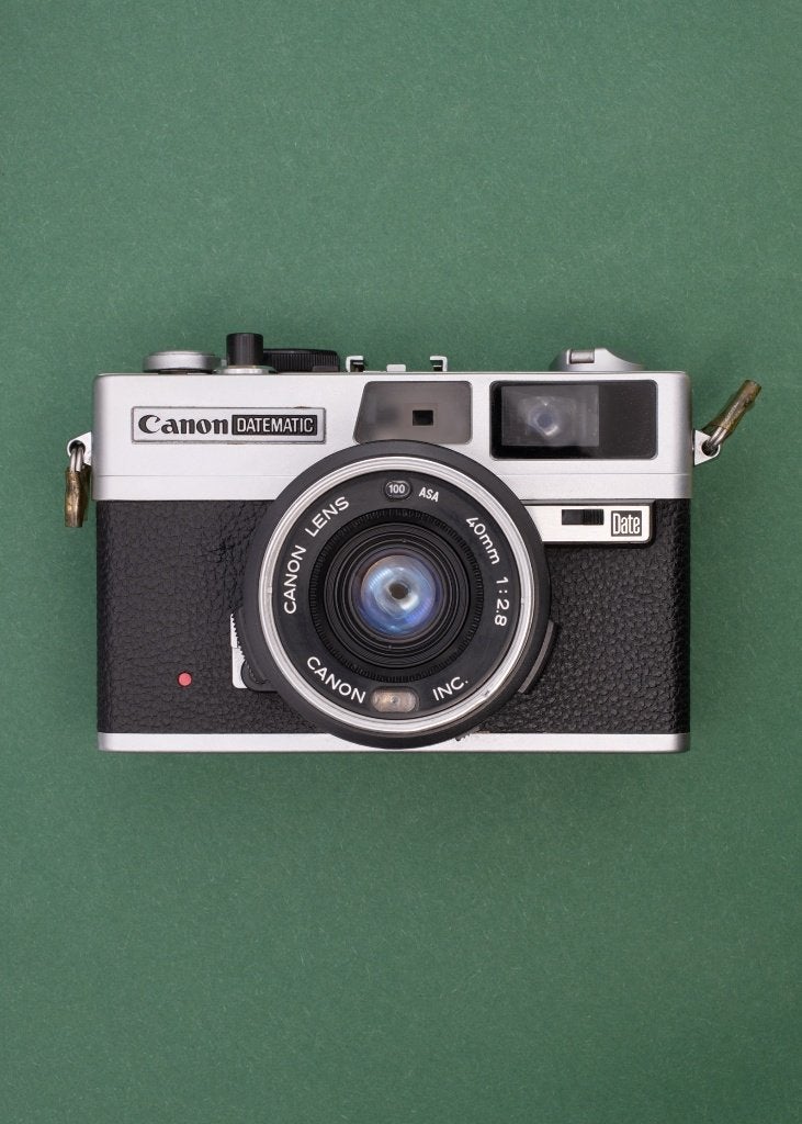 Canon Datematic 40mm F2.8 rangefinder, Ophalen of Verzenden, Gebruikt, Compact, Canon