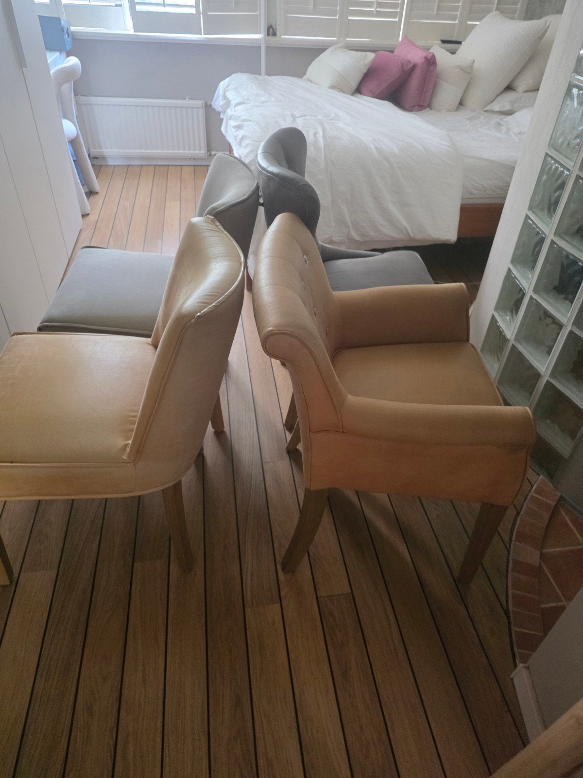 Riviera Maison stoelen 4x, Gebruikt, Ophalen of Verzenden, Vintage landelijk, Vier
