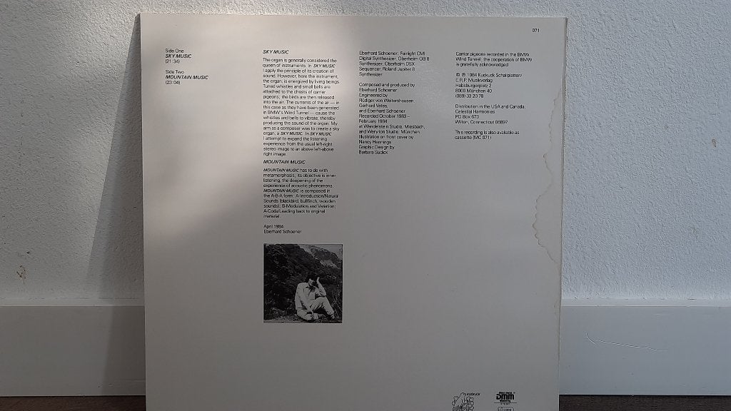 Eberhard Schoener – Sky Music - Mountain Music LP Plaat, LP, Gebruikt, Overige genres, Ophalen of Verzenden