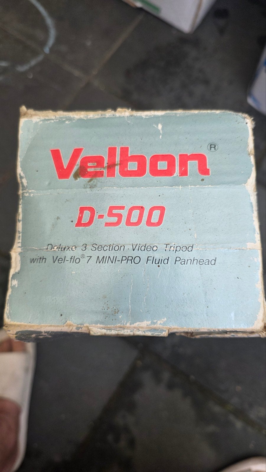 Velbon D-500 Deluxe 3 Section Video Statief, Ophalen, Velbon, Driepoot, Zo goed als nieuw