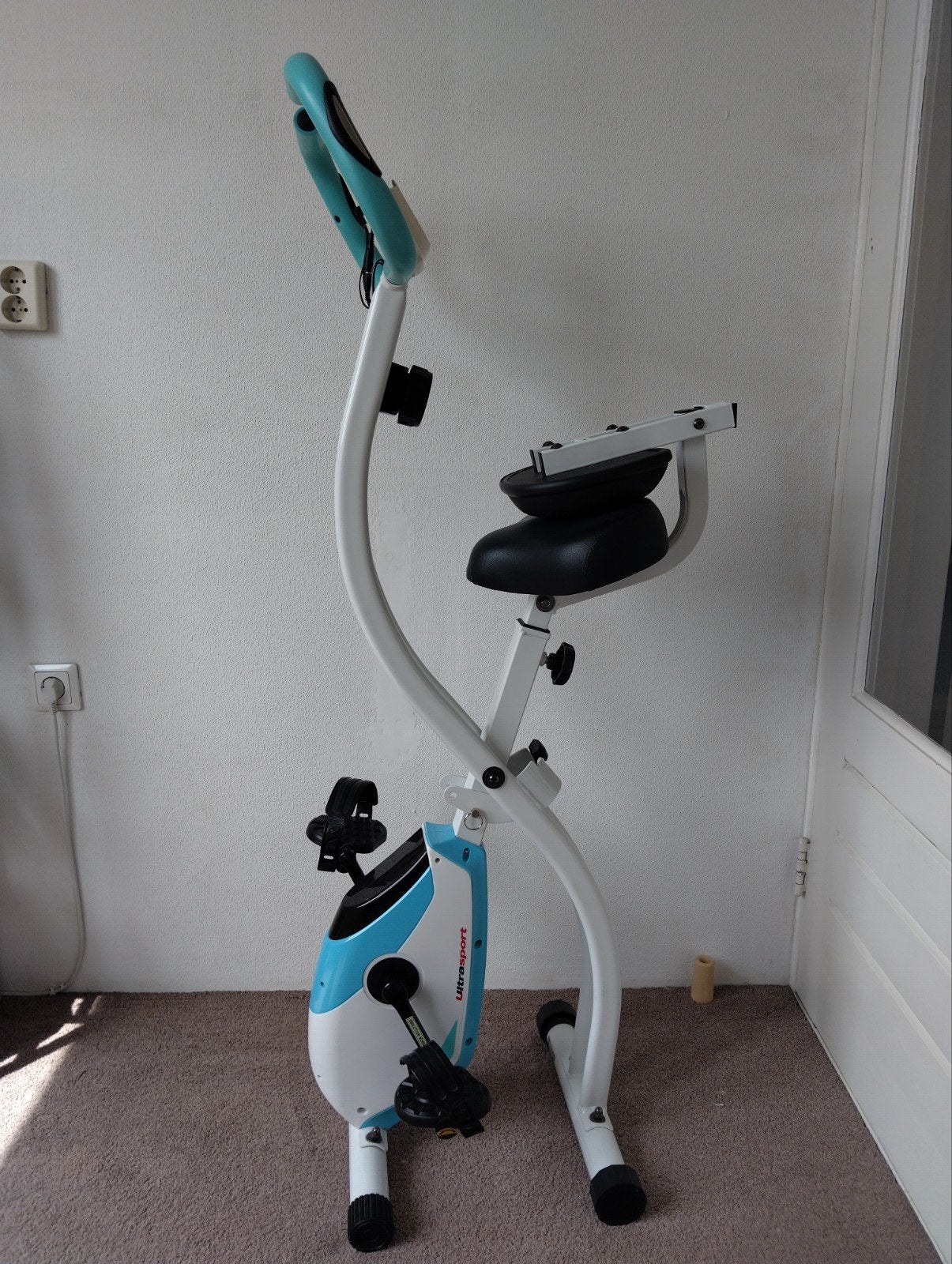 Opvouwbare hometrainer met rugleuning - Ultrasport, Ophalen, Gebruikt, Metaal, Benen
