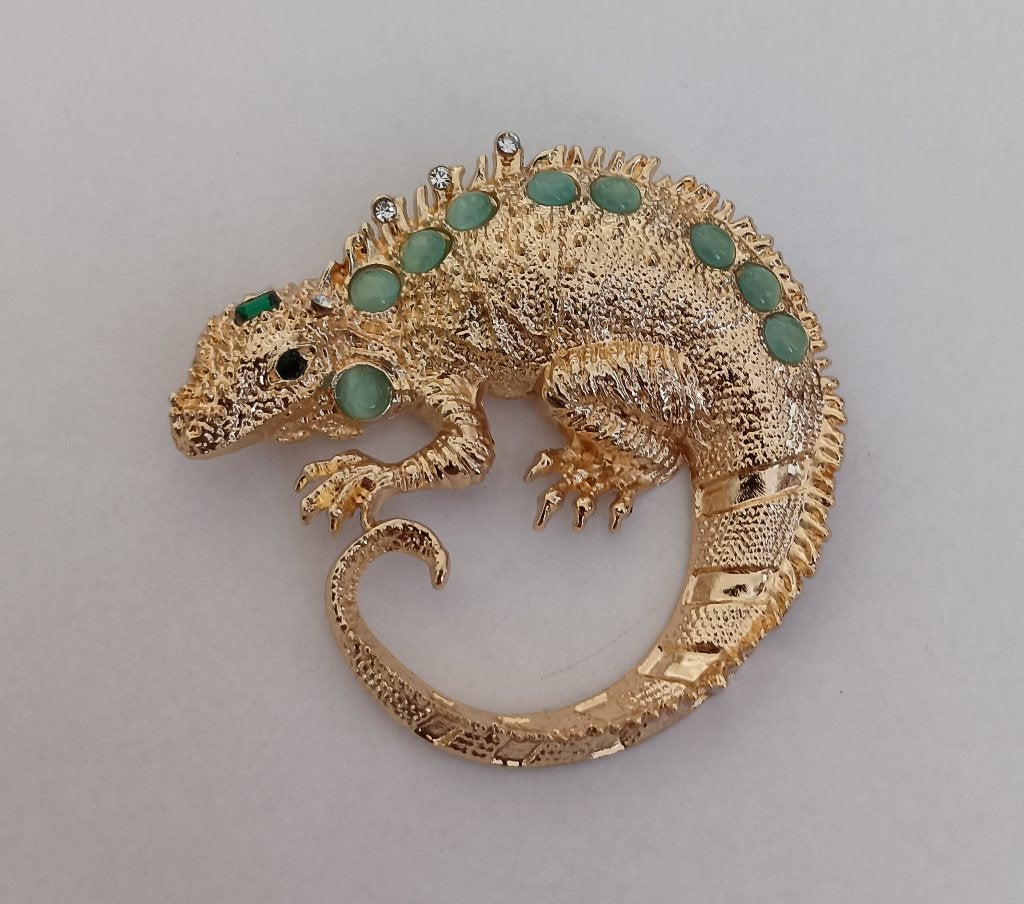 Leguaan broche, Overige materialen, 4 tot 7 cm, Overige kleuren, Nieuw
