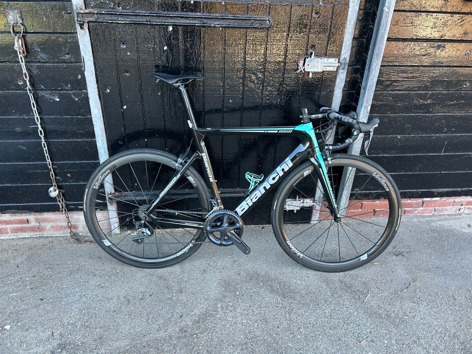 Bianchi Aria maat 57, Gebruikt, Carbon, Meer dan 20 versnellingen, 53 tot 57 cm