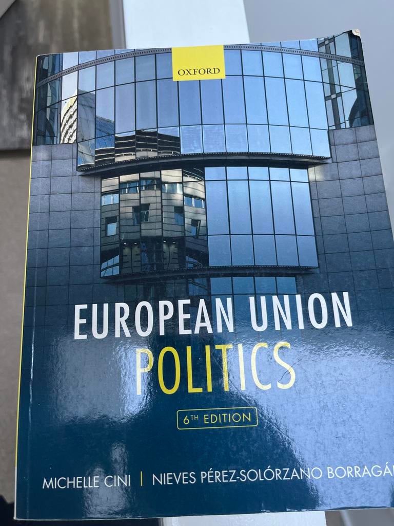 European Union Politics 6e - Michelle Cini, Boeken, Ophalen of Verzenden, Gamma, Zo goed als nieuw, WO