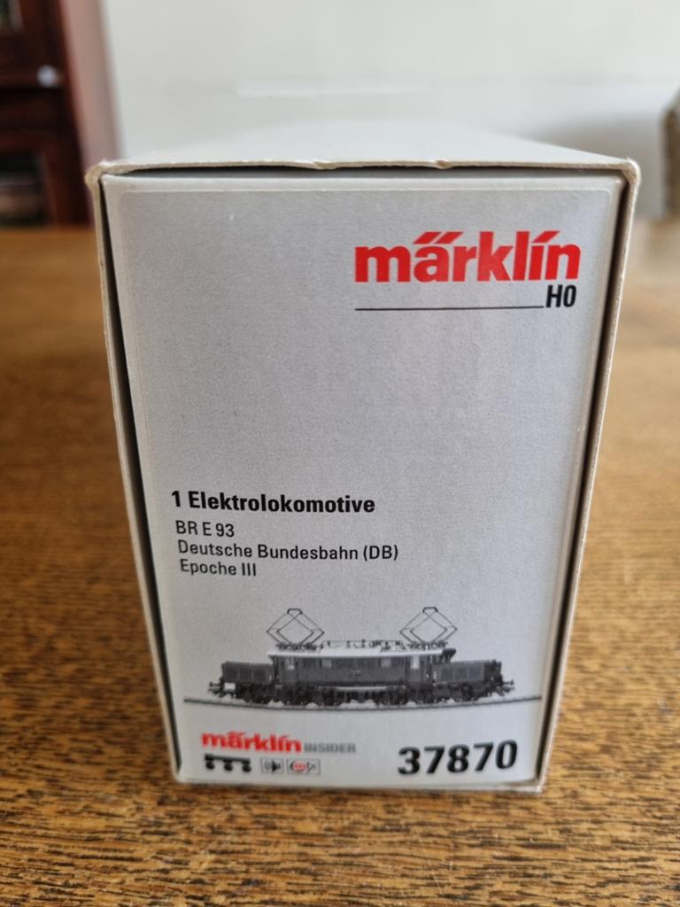 Märklin H0 37870 E-loc BR E 93 DB Digitaal Sound Nieuw, Wisselstroom, Locomotief, Nieuw, Ophalen of Verzenden