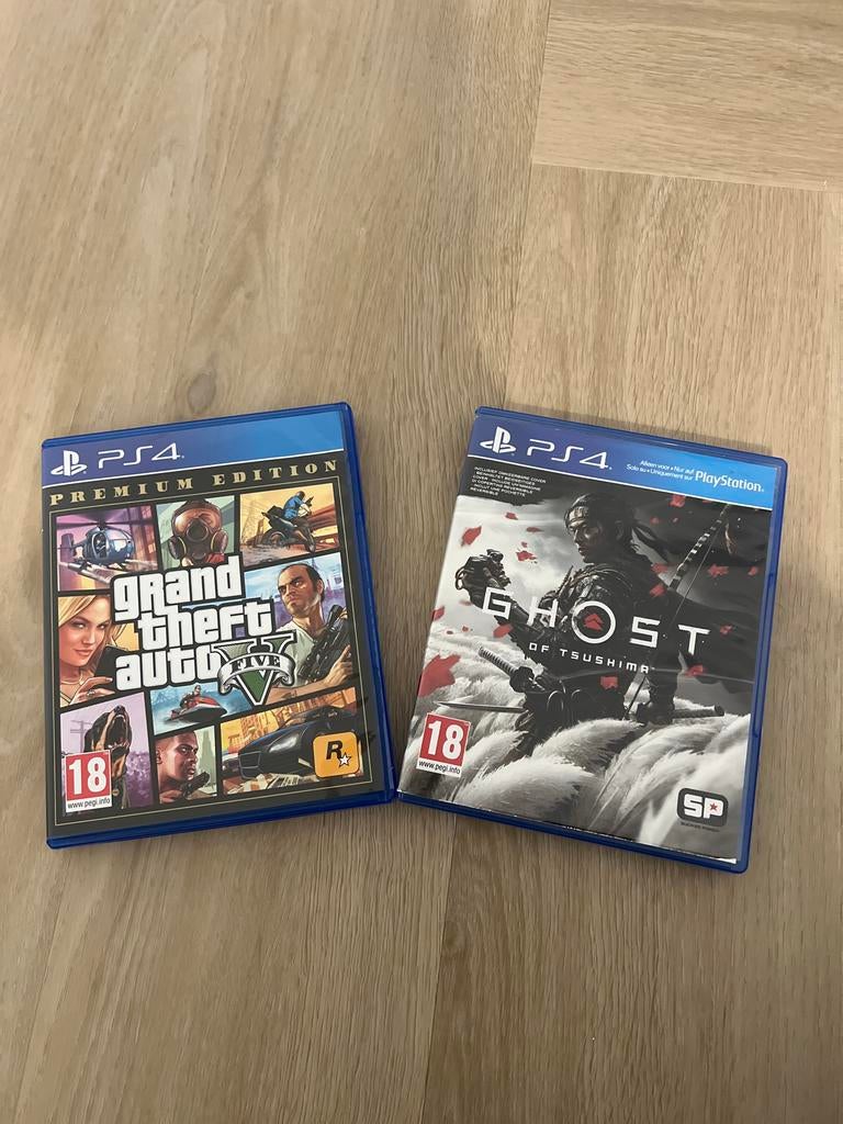 PS4 spellen: Grand Theft Auto V & Ghost of Tsushima, Avontuur en Actie, Online, Vanaf 18 jaar, 1 speler