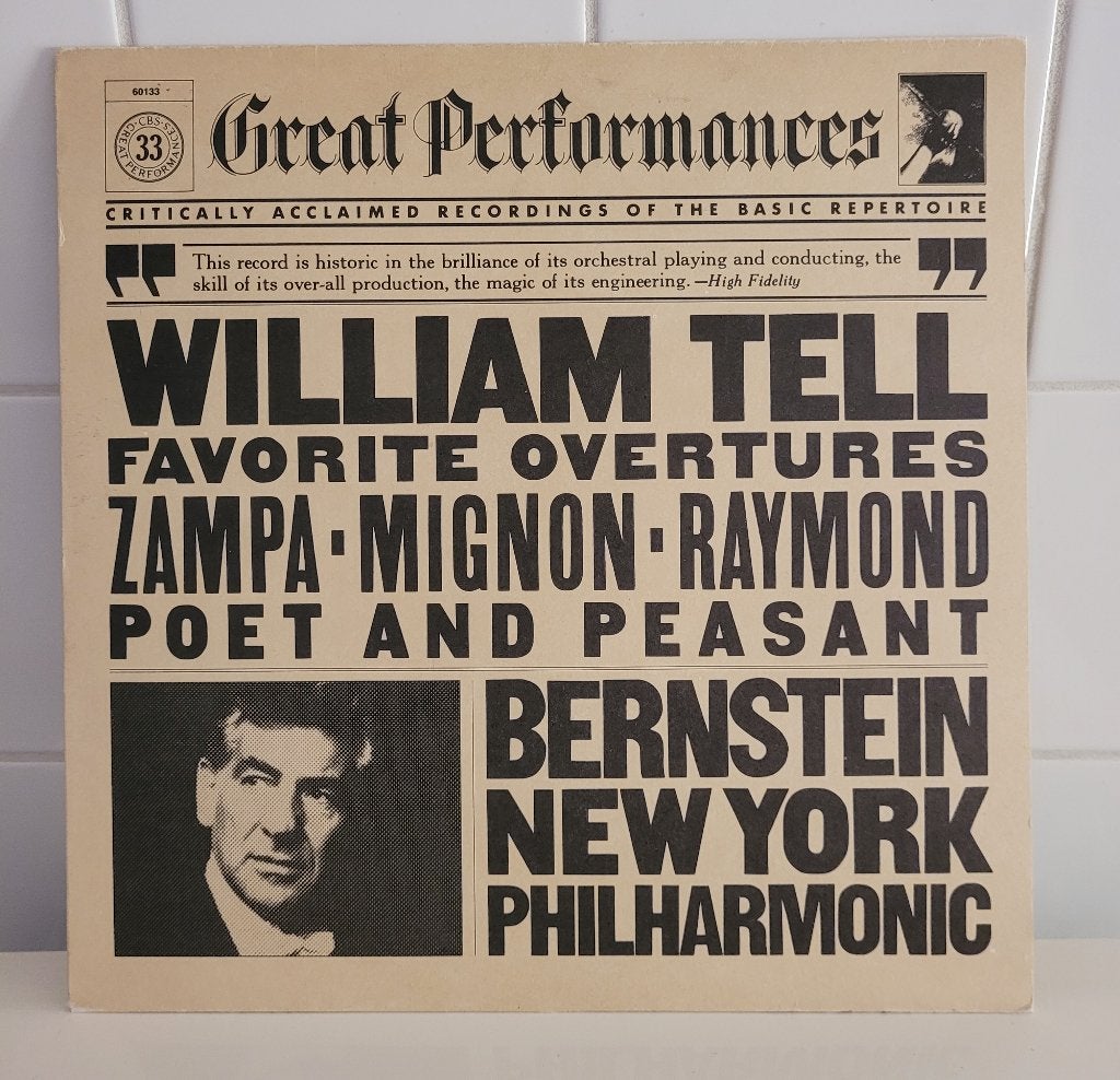 LP William Tell favorite overtures - Bernstein, Ophalen, LP, Inclusief binnenhoes, Zo goed als nieuw