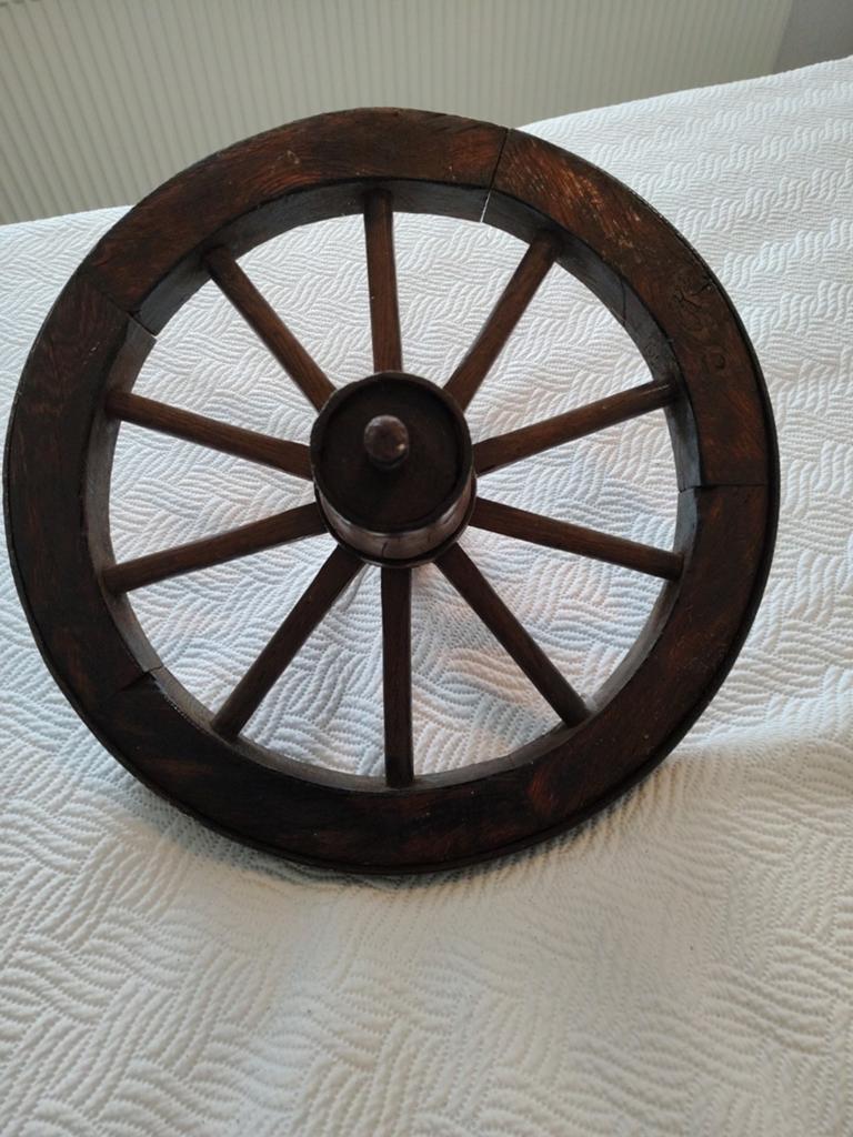 Decoratief houten karrewiel - Antieke uitstraling, Ophalen of Verzenden