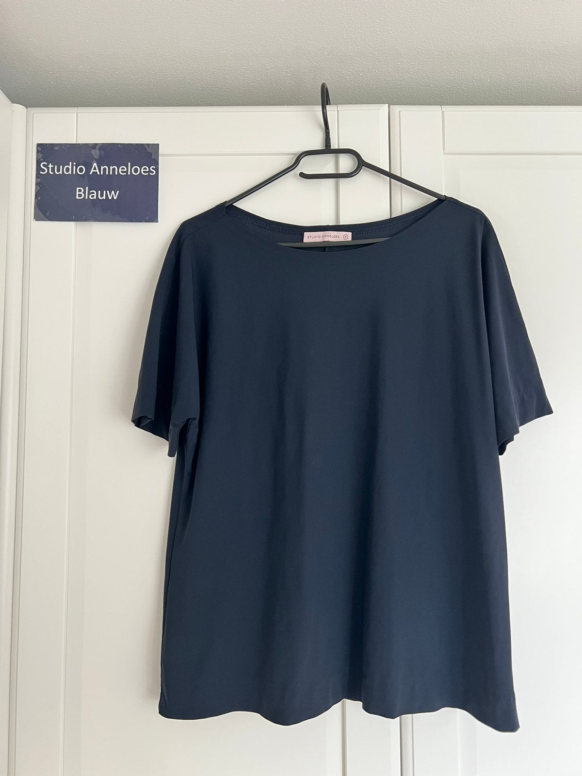 Studio anneloes alisa shirt m donkerblauw travelstof, Kleding | Dames, Maat 38/40 (M), Blauw, Ophalen of Verzenden, Zo goed als nieuw