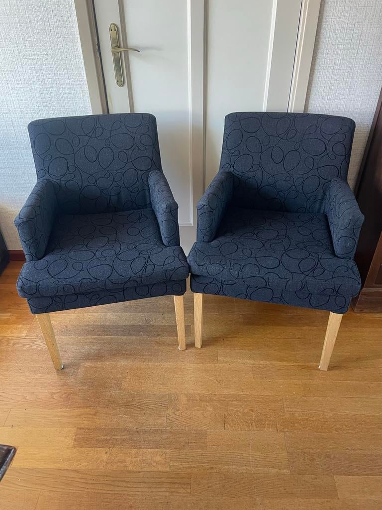 Set van 3 comfortabele eetkamerstoelen van Mobitec, Ophalen, Zo goed als nieuw, Stof, 50 tot 75 cm