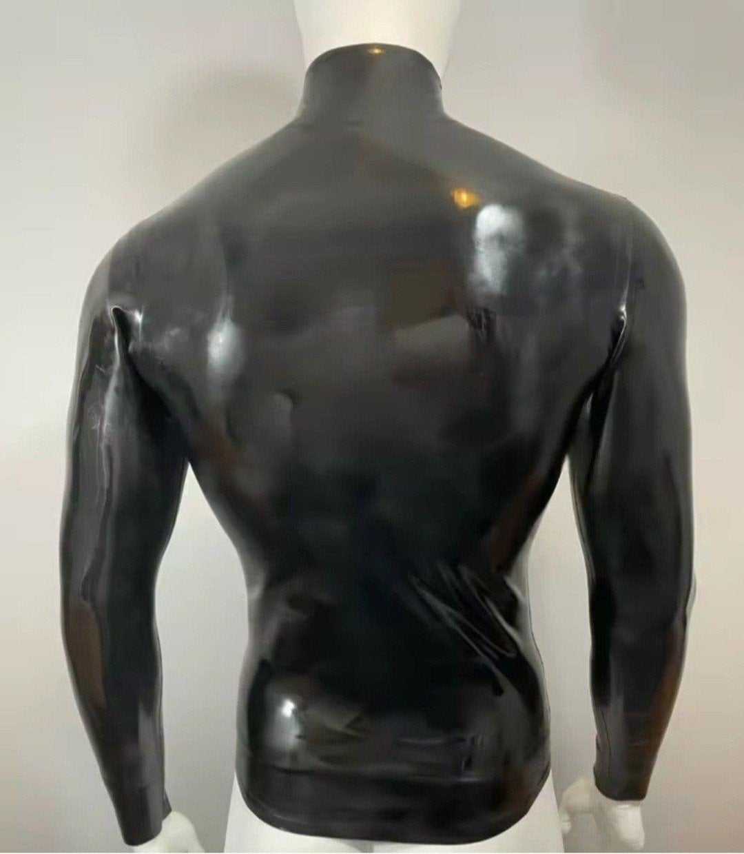 Mooie latex overhemd met rits en hoge hals, tm 2XL 
Diverse, Verzenden, Nieuw, Overige kleuren