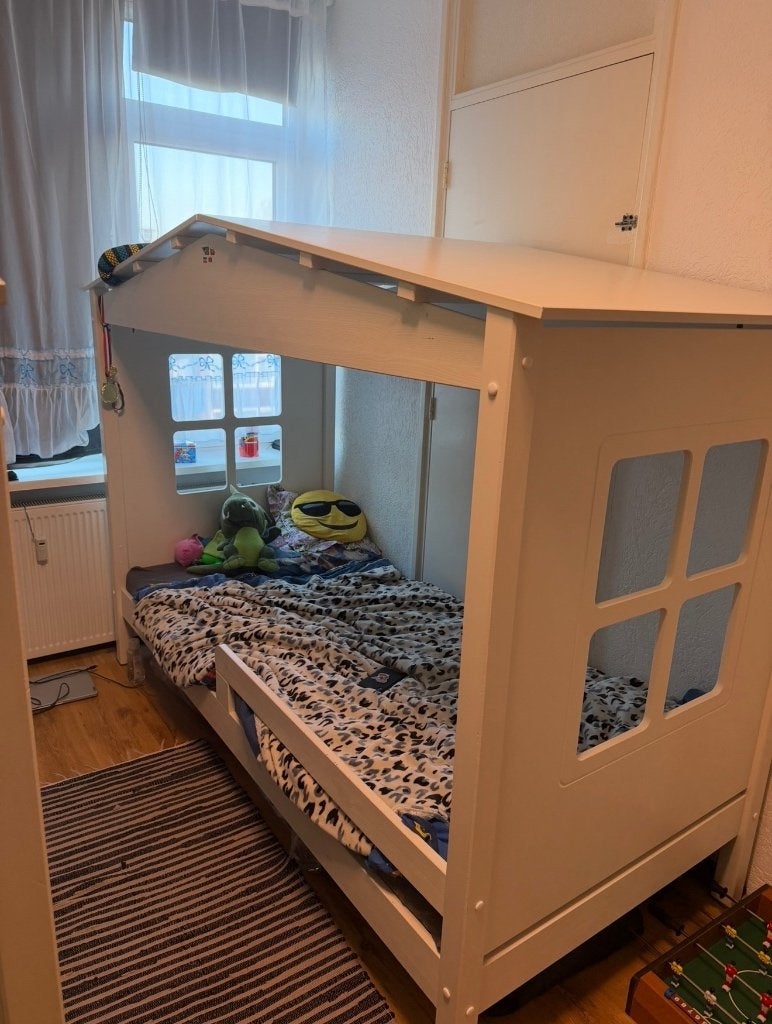 Kinderbed, Ophalen, 85 tot 100 cm, Gebruikt, Lattenbodem