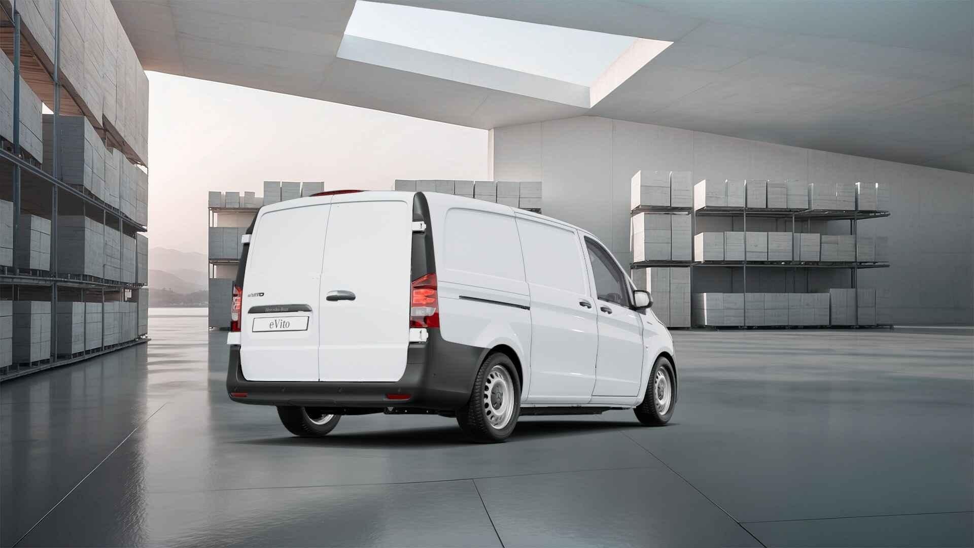 Mercedes-Benz eVito eVito 112 L2 60 kWh, Stof, 116 pk, Wit, Mercedes-Benz