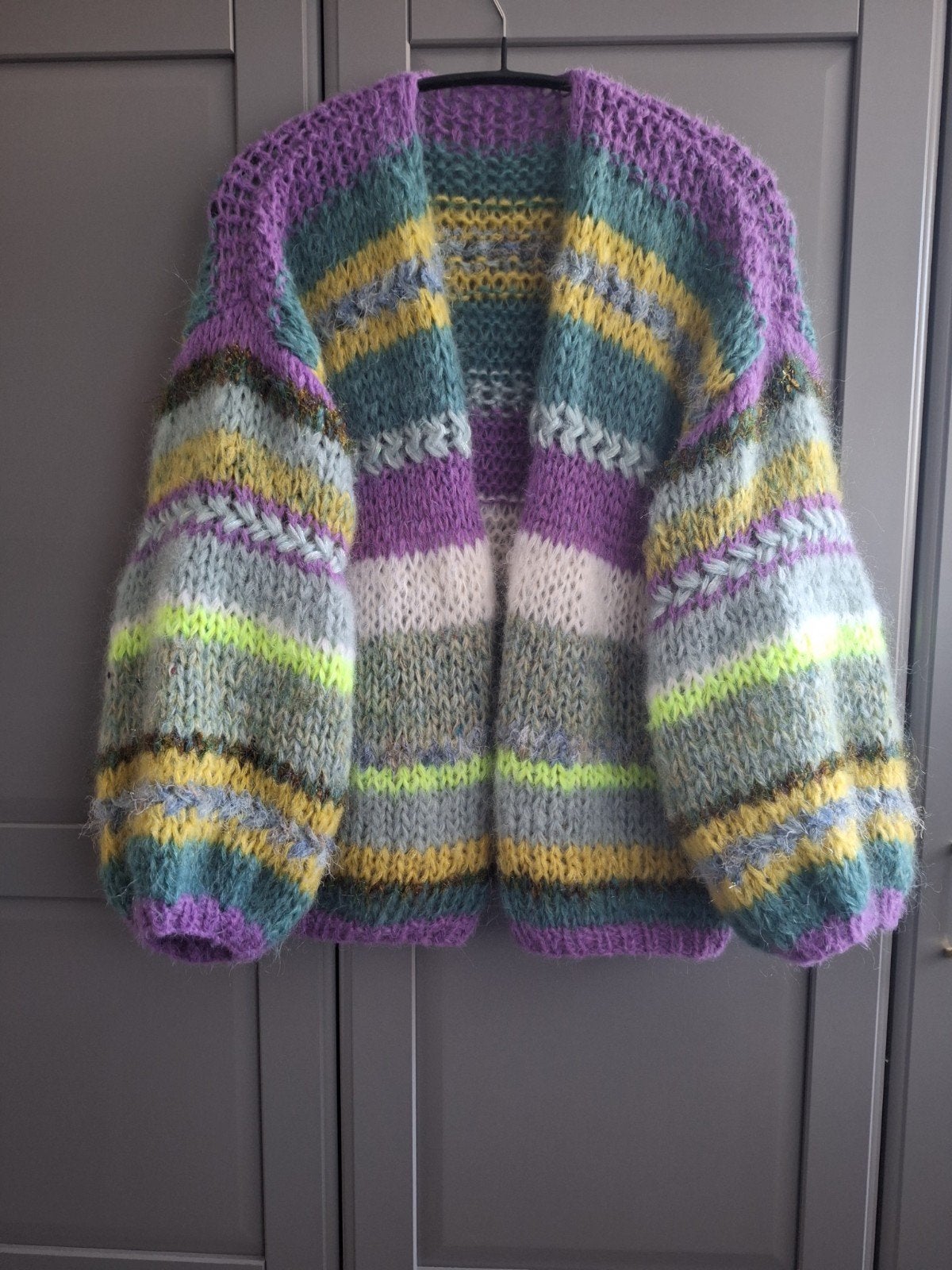 Nieuw handgemaakt mohair/alpaca vest, een maat, Ophalen of Verzenden, Nieuw, Maat 46/48 (XL) of groter, Meerkleurig