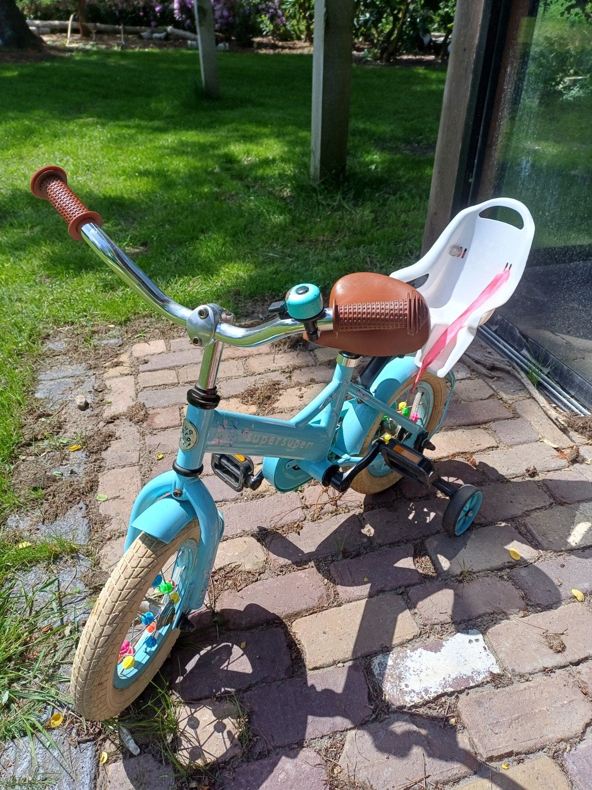 Supersuper meisjesfiets 12 inch, Fietsen en Brommers, Ophalen, Terugtraprem, Zijwieltjes, Supersuper