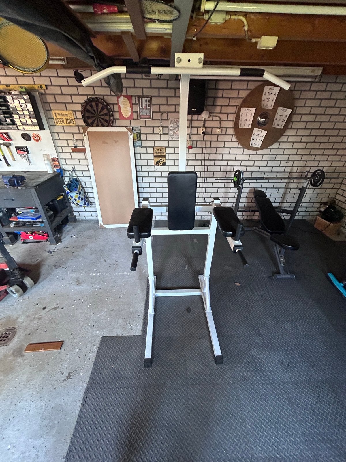 Krachtstation voor thuisgym - Optrek- en dipstation, Sport en Fitness, Ophalen, Gebruikt, Krachtstation, Armen