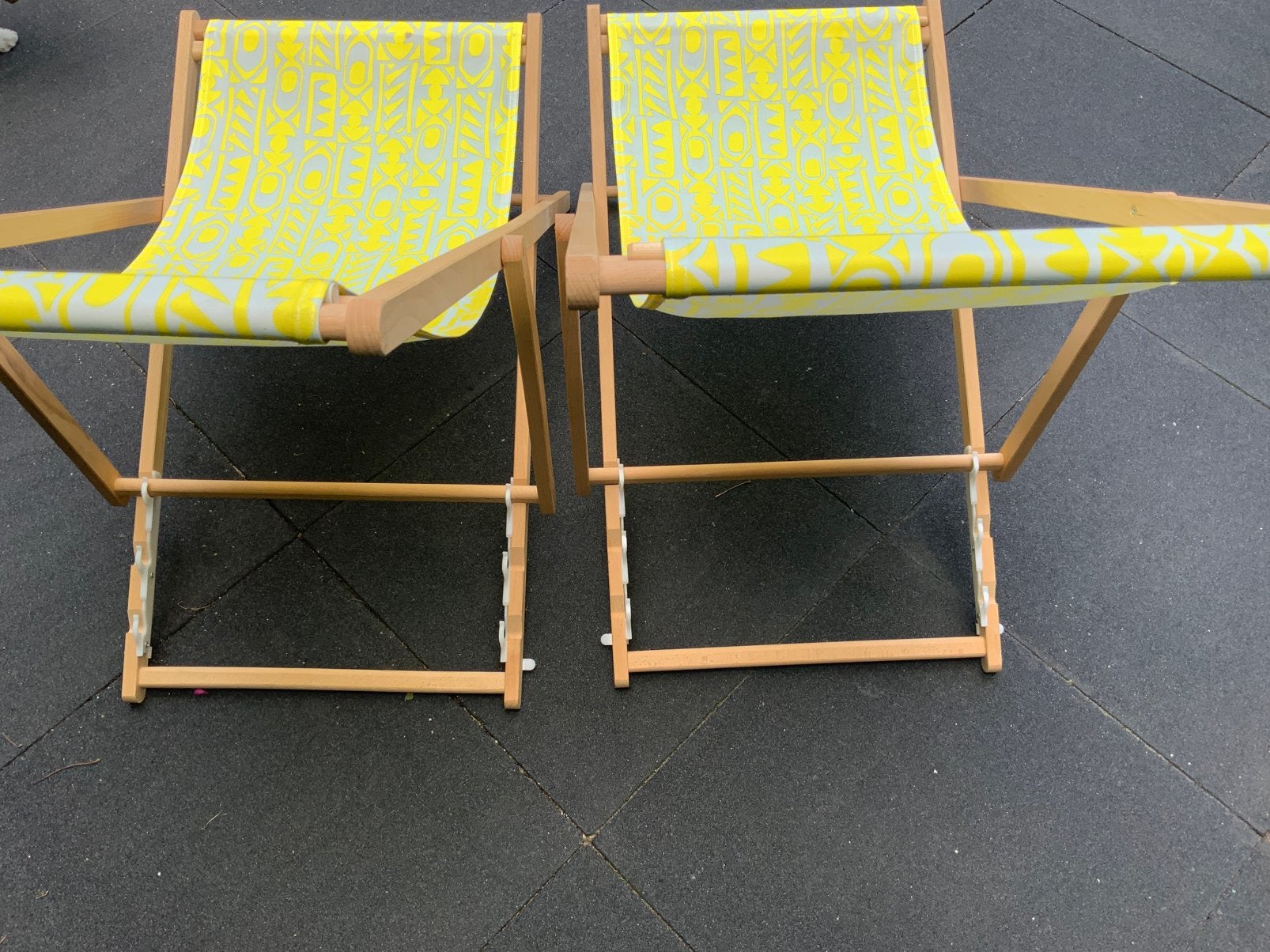 2 leuke strandstoelen, Tuin en Terras, Tuinstoelen, Ophalen, Zo goed als nieuw
