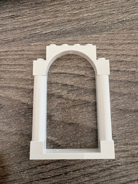 lego Frame wit 1 x 6 x 7   afgerond met pilaren, Ophalen of Verzenden, Zo goed als nieuw, MOC (eigen creatie), Lego