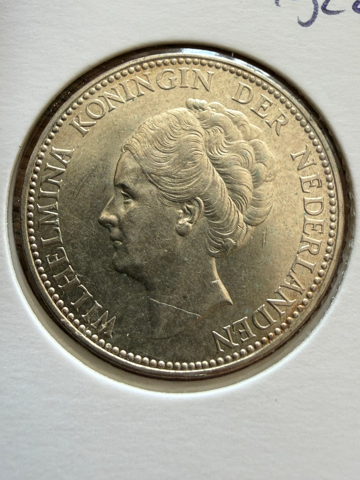 Lastige gulden 1922 Wilhelmina, ½ gulden, Zilver, Ophalen of Verzenden, Koningin Wilhelmina