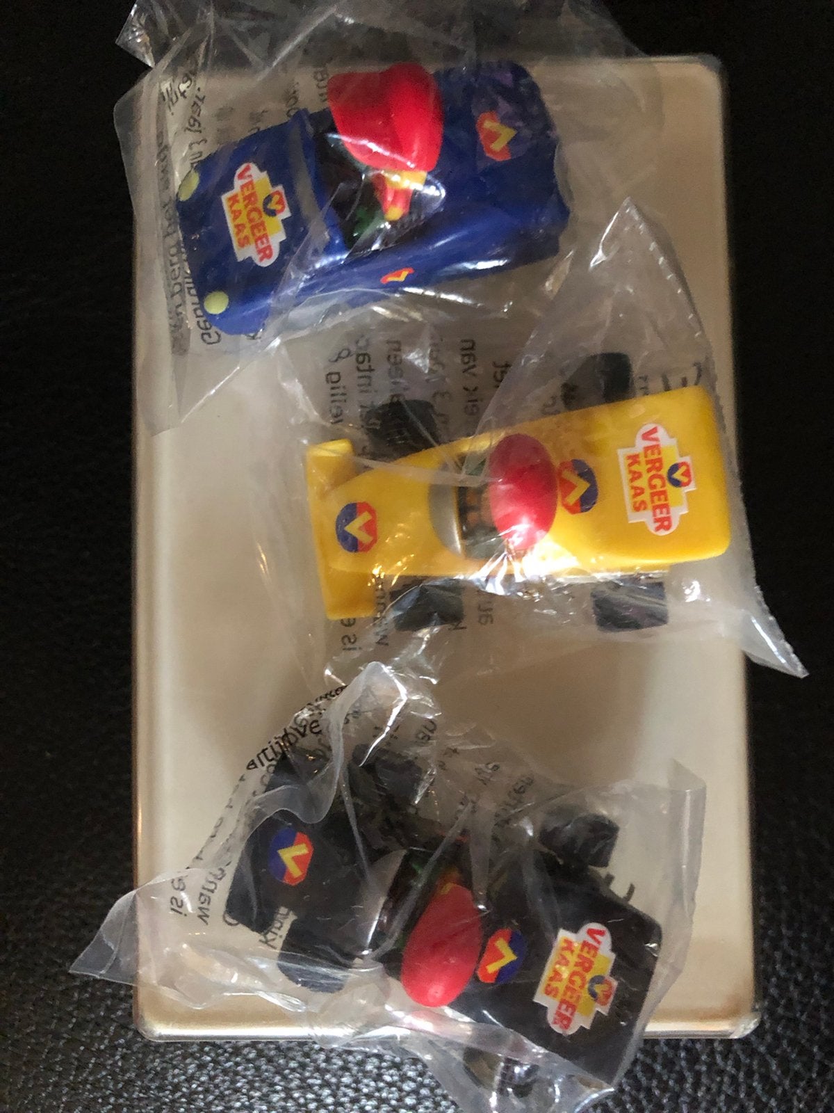 Vergeer Kaas autootjes set van 3 uit jaren 90, Verzamelen, Ophalen of Verzenden, Nieuw, Gebruiksvoorwerp