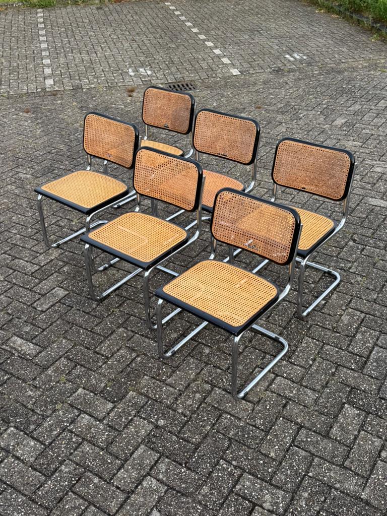 Marcel Breuer webbing stoelen, Ophalen of Verzenden, Zo goed als nieuw, Wit, Twee