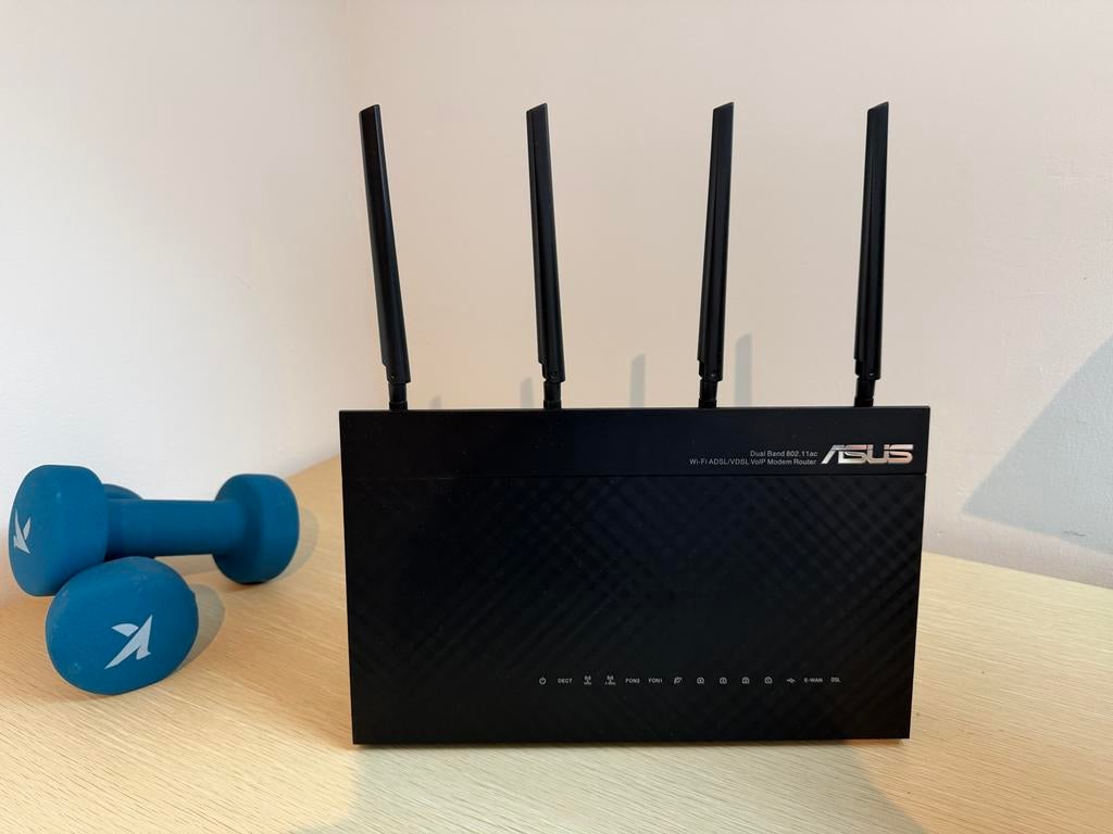 ASUS DSL-AC87VG Dual-Band Wi-Fi ADSL/VDSL VoIP Modem Router, Ophalen, Gebruikt, Router met modem