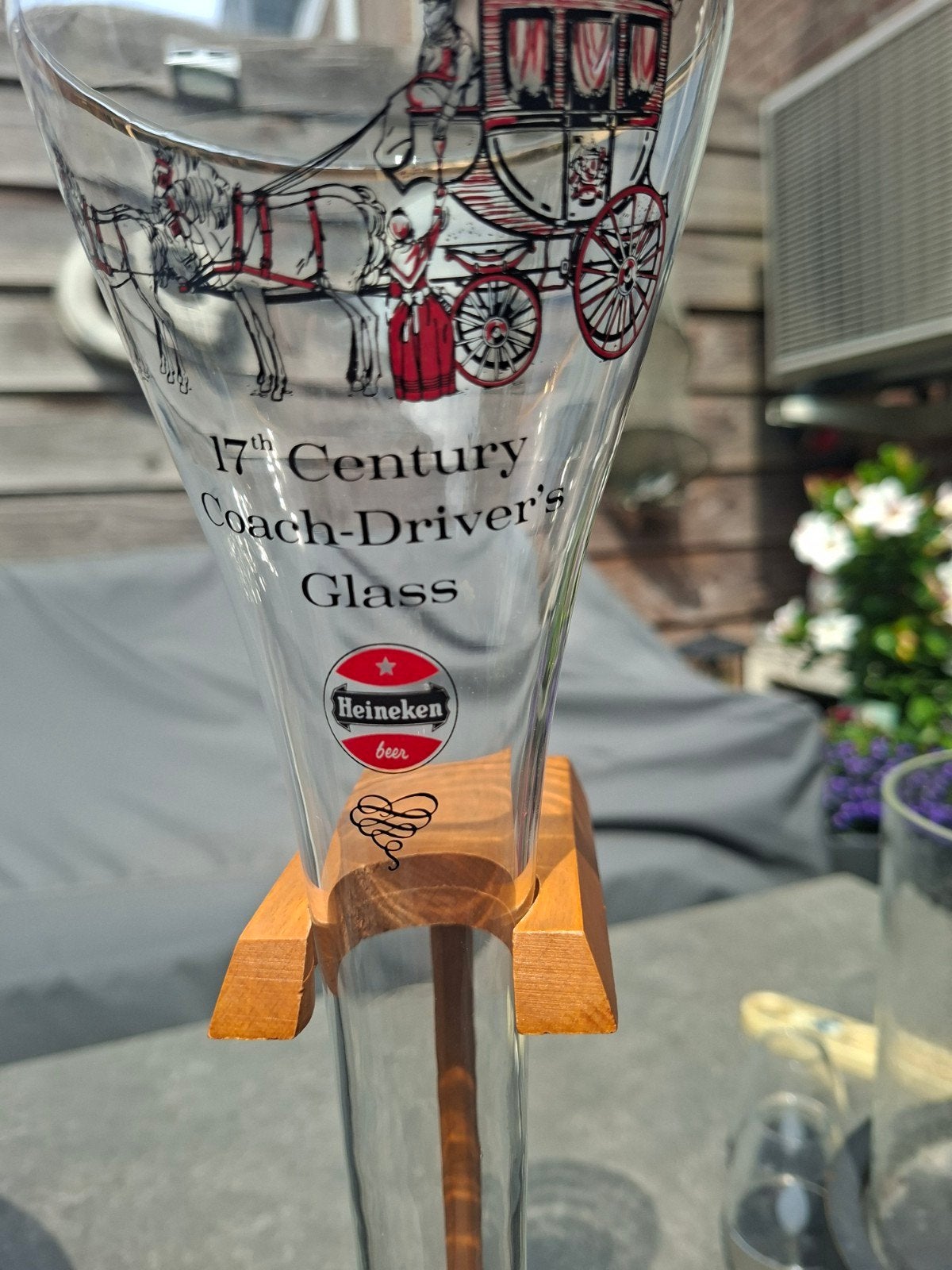 Heineken 17century coach drivers glass, Verzamelen, Ophalen of Verzenden, Zo goed als nieuw, Bierglas