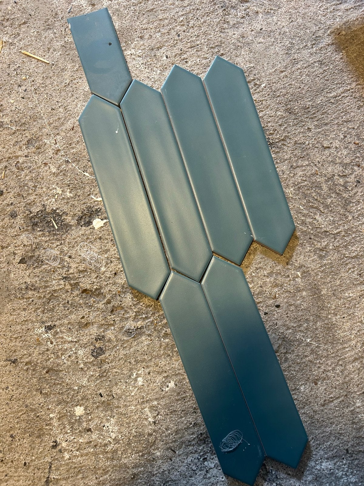 Equipe Arrow tegels - Petrol blauw/groen - 5.5 m², Ophalen, Nieuw, 20 tot 40 cm, Wandtegels