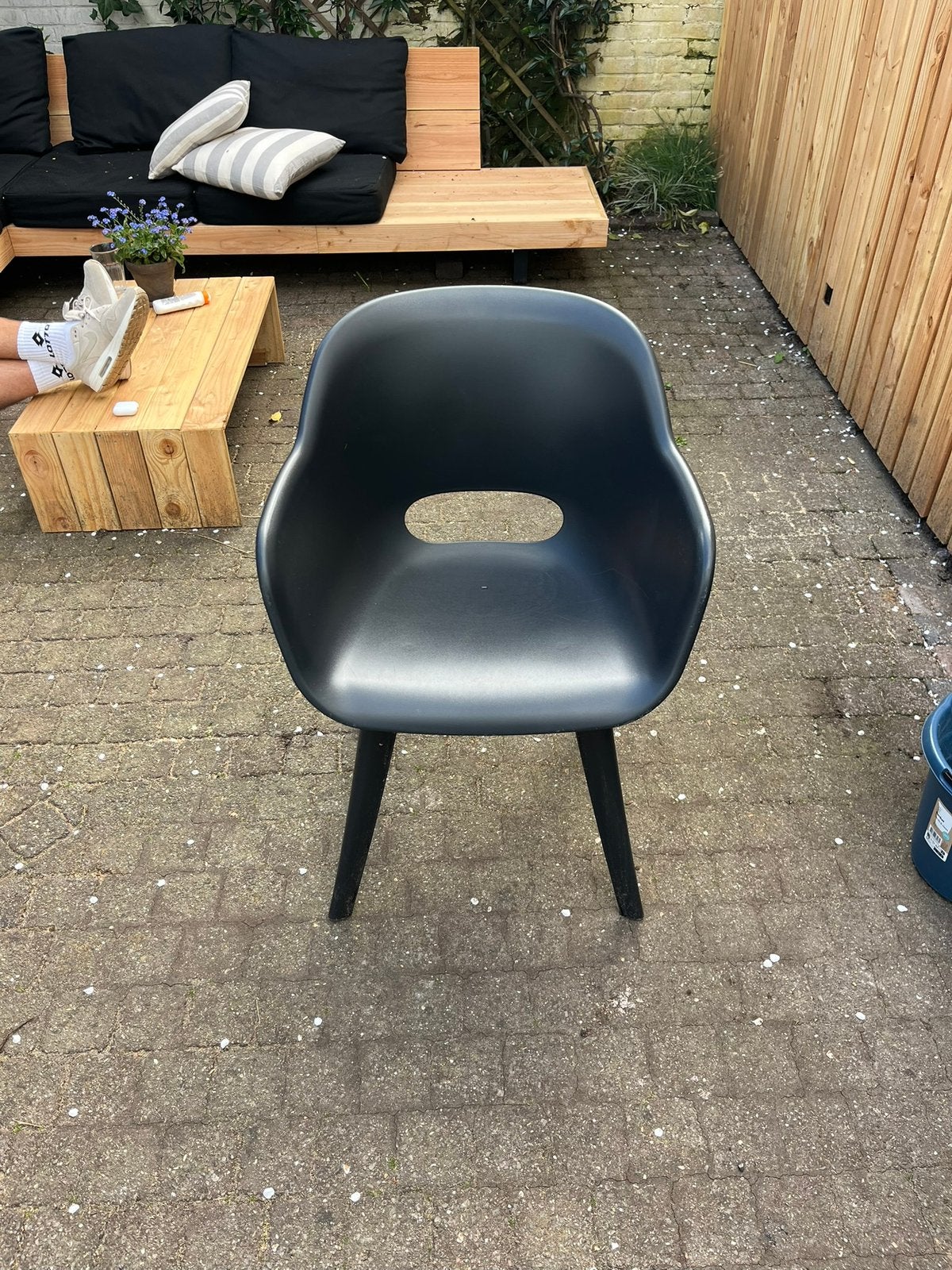 4 Allibert tuinstoelen Akola – antraciet - kuipstoelen, Tuin en Terras, Tuinstoelen, Ophalen, Kunststof