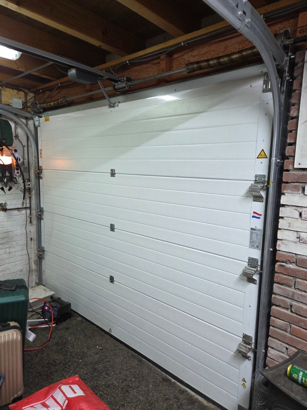 Garagedeur met elektrische opener en afstandsbediening, Doe-het-zelf en Verbouw, Deuren en Horren, Ophalen, Gebruikt, 120 cm of meer