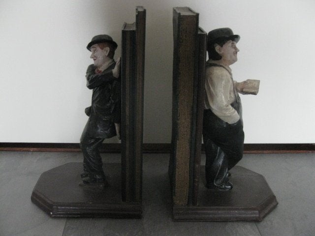 SET LAUREL EN HARDY als BOEKENSTEUNEN, Verzamelen, Ophalen, Overige typen