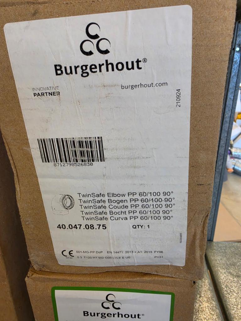 Burgerhout Rookgasafvoer Materiaal - Diverse Onderdelen, Ophalen of Verzenden, Nieuw