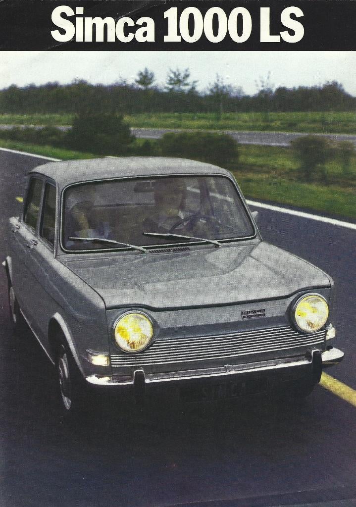 Folder Simca 1000 LS 1972, Ophalen of Verzenden, Gelezen, Overige merken