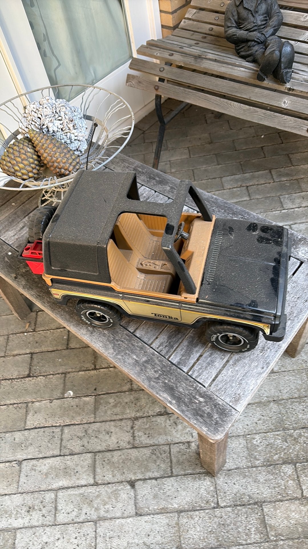 Te ijzeren Tonka Jeep in goede staat, Ophalen, Gebruikt