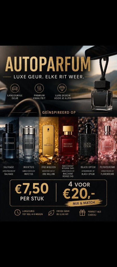 Luxe auto geuren, Ophalen of Verzenden