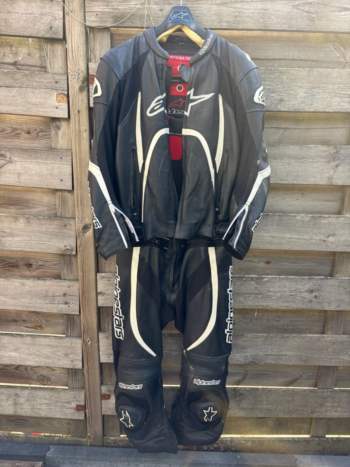 Alpinestars leren motorpak, maat 50, Motoren, Ophalen of Verzenden, Tweedehands, Combipak