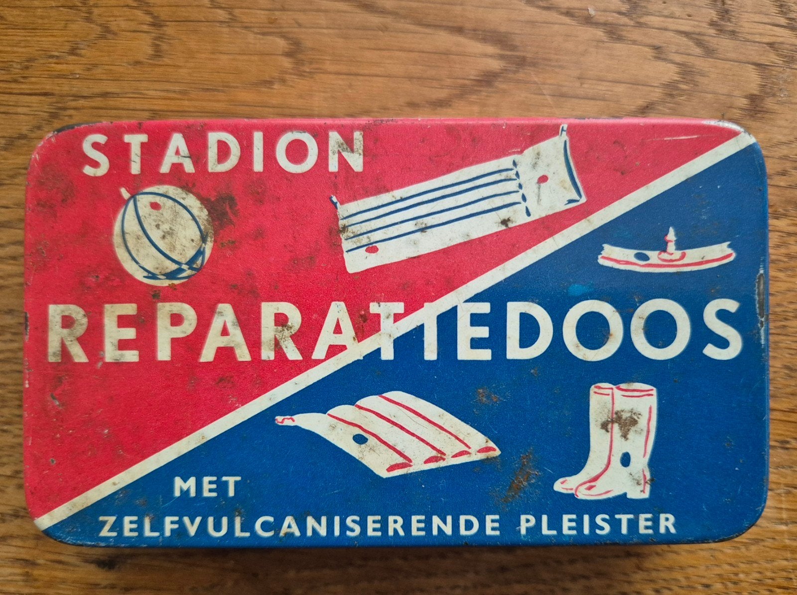 fiets reparatiekosten vintage retro van blik, Ophalen of Verzenden, Gebruikt, Overige