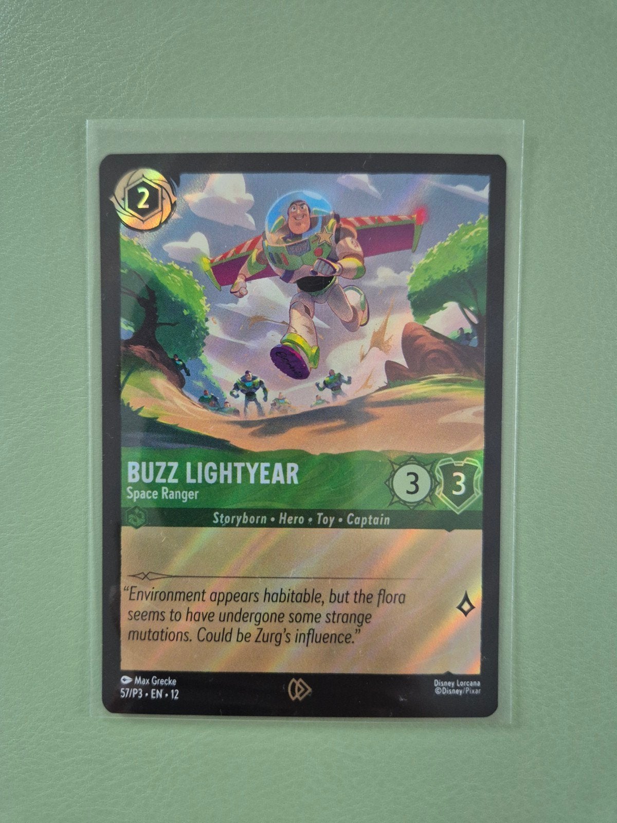 Lorcana: Buzz Lightyear Space Ranger Promo - NM, Ophalen of Verzenden, Zo goed als nieuw, Losse kaart, Foil