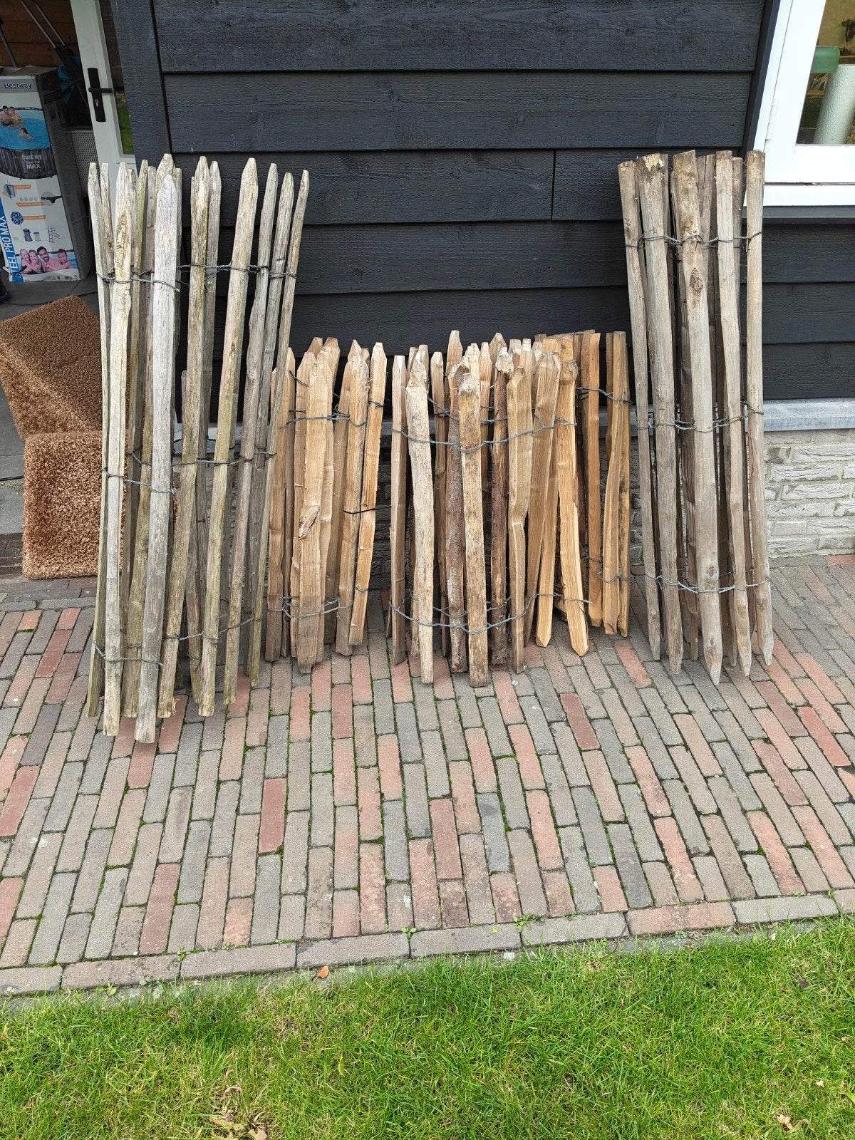 schapen hekwerk 120cm en 80cm hoog, Ophalen, Hout, Tuinhek