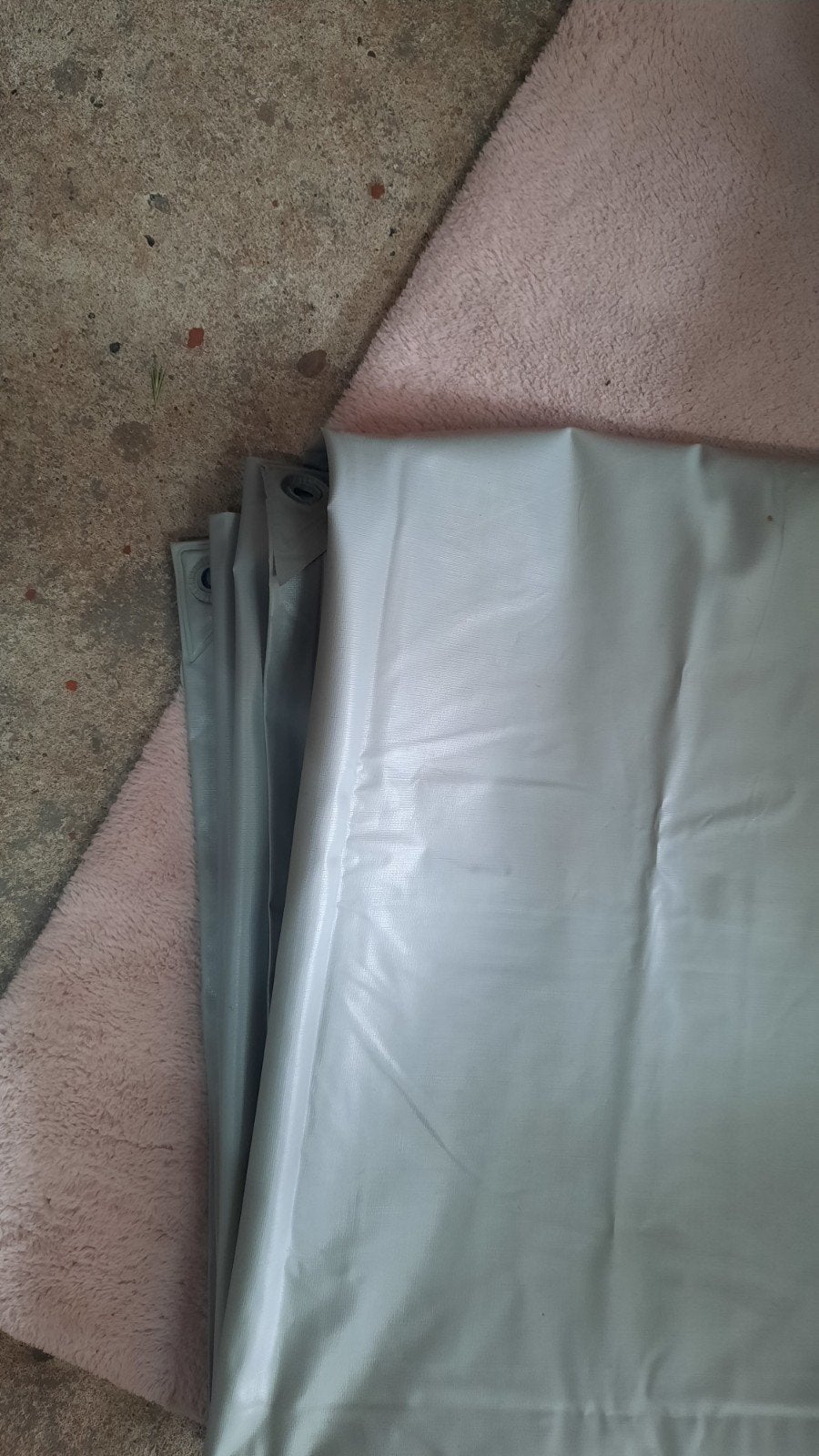 Pvc grondzeil 240 x 390 cm  nieuwstaat ., Caravans en Kamperen, Kampeeraccessoires, Ophalen of Verzenden