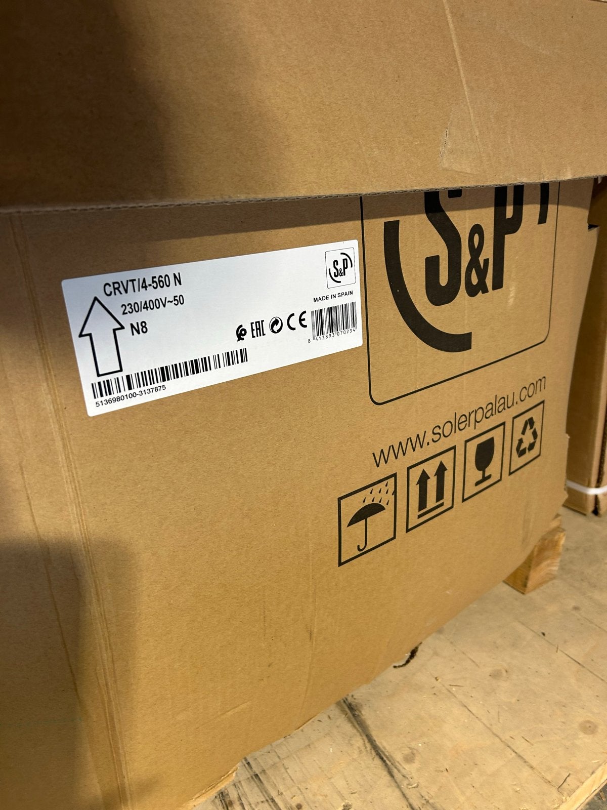 Nieuwe S&P CRVT/4-560 N ventilator met frequentieregelaar, Ophalen, Nieuw, Overige
