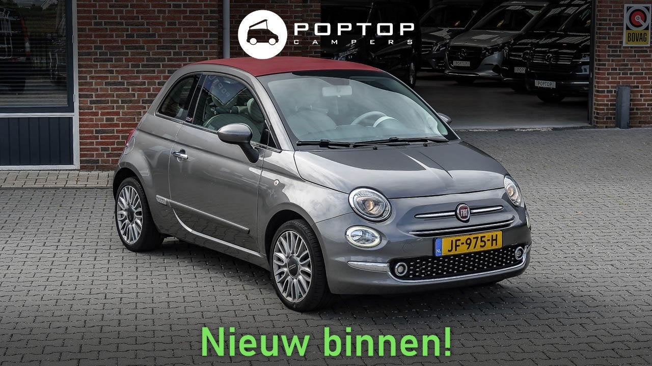Fiat 500 C 0.9 TwinAir Turbo Lounge Cabrio, Stof, Gebruikt, Cabriolet, Bedrijf