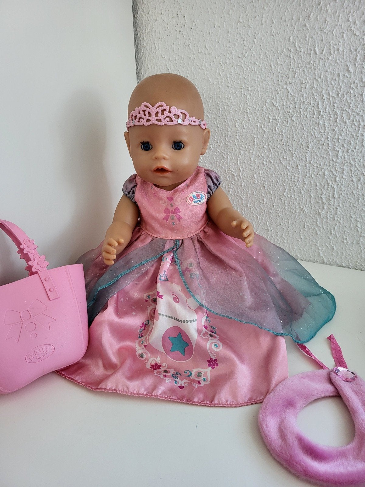 Baby born kleertjes 5 delige prinsessen jurk deluxe babyborn, Kinderen en Baby's, Ophalen of Verzenden, Zo goed als nieuw, Babypop